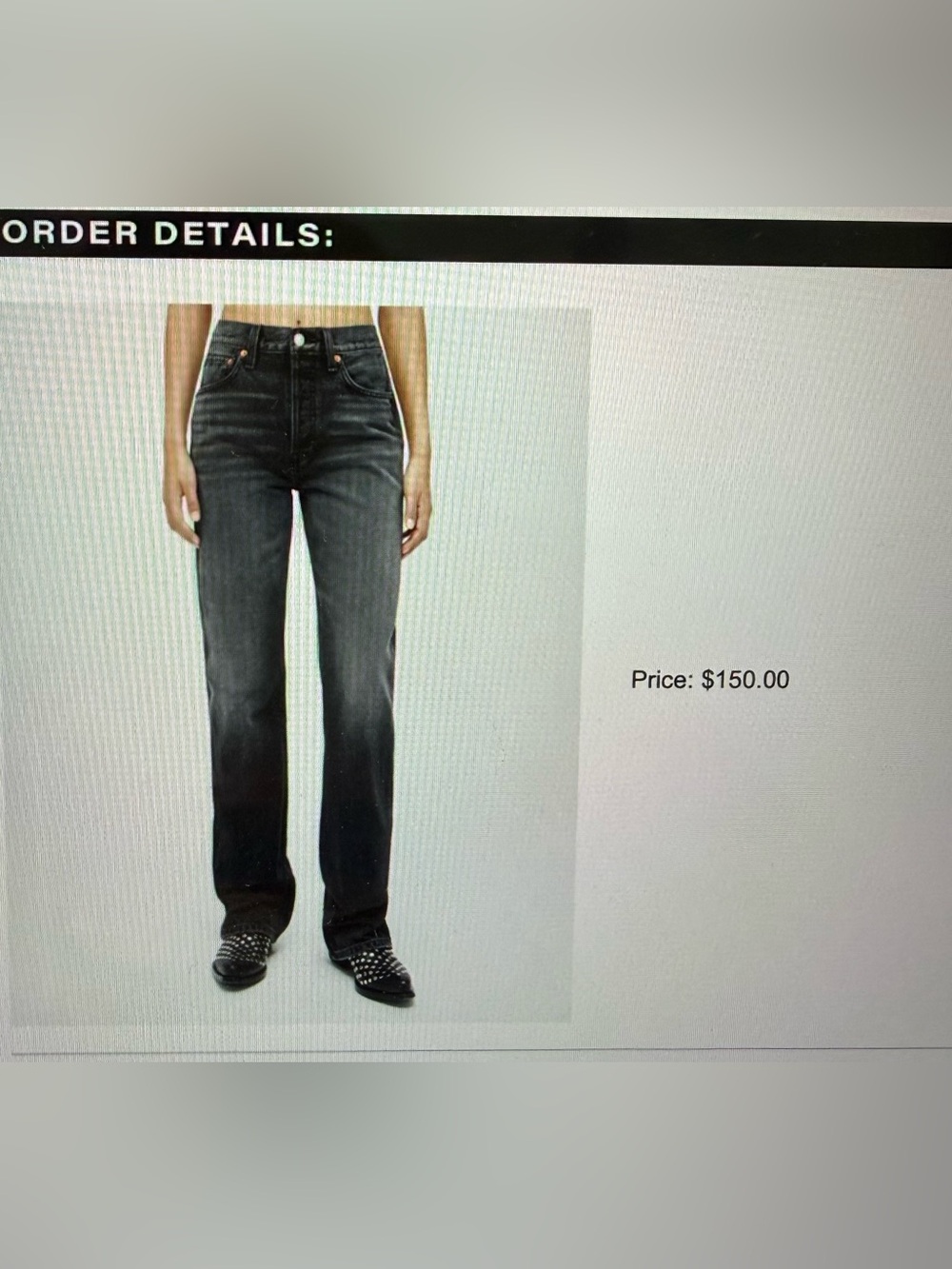 Re/Done Women's High Rise Loose Jeans in Active Black